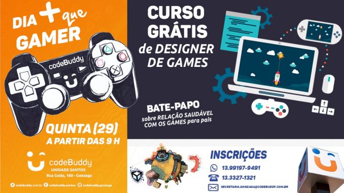 Dia Internacional do Gamer escola oferece curso gratuito de