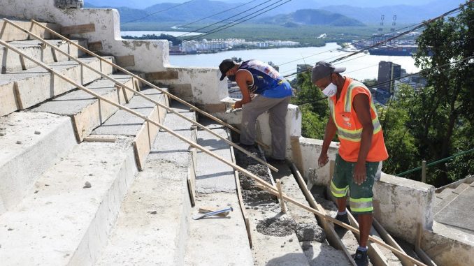 Atrativo turístico do Monte Serrat passa por obra de recuperação