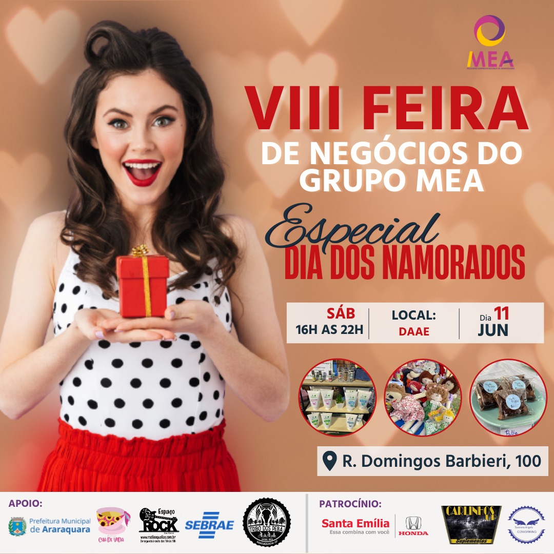 Feira de Negócios do Grupo MEA será realizada na Praça do Daae com 102 expositoras em Araraquara