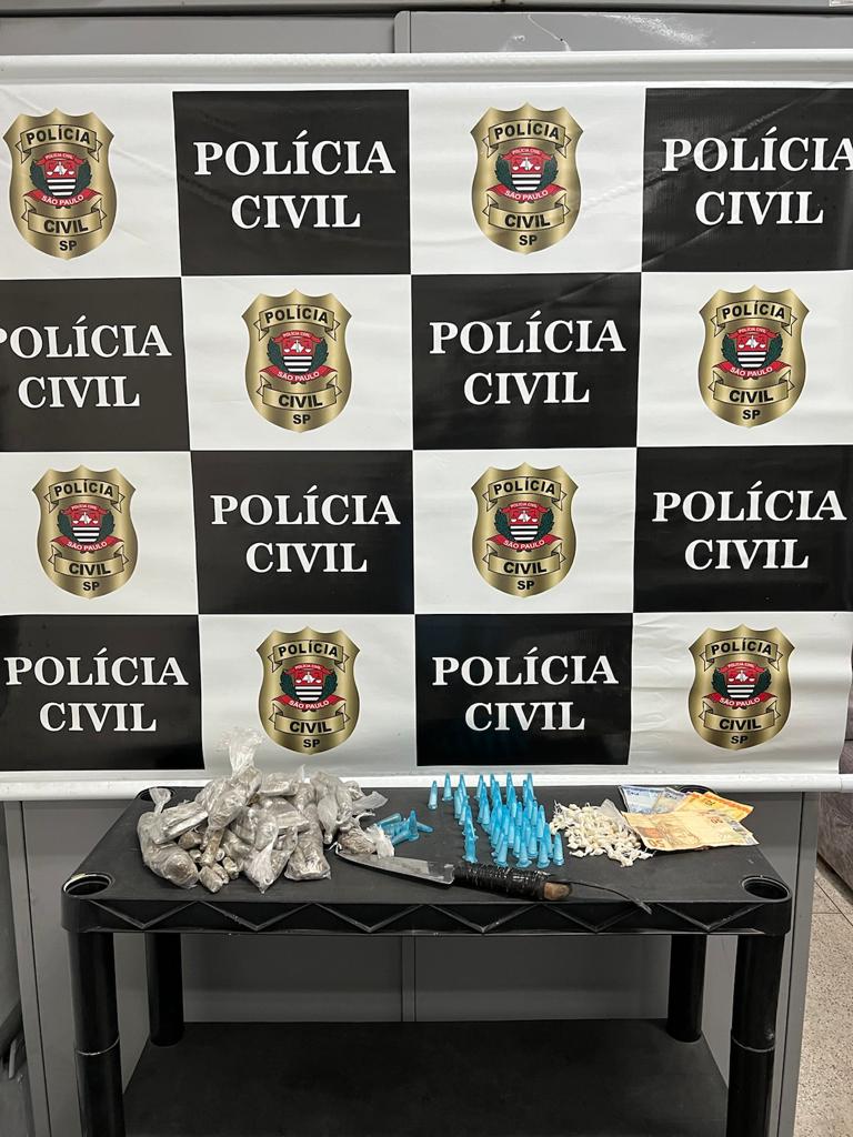 Polícia Civil prende em flagrante suspeito de tráfico de drogas em Cubatão