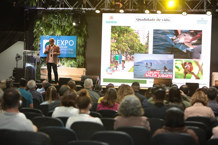 Protagonismo de Santos em ações ambientais é abordado em palestra na Expo Cidades Criativas